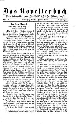 Das Novellenbuch (Der Fortschritt auf allen Gebieten des öffentlichen Lebens) Donnerstag 25. Januar 1866