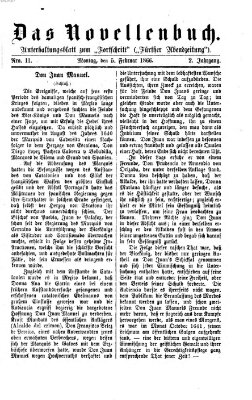 Das Novellenbuch (Der Fortschritt auf allen Gebieten des öffentlichen Lebens) Montag 5. Februar 1866