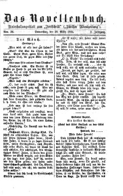 Das Novellenbuch (Der Fortschritt auf allen Gebieten des öffentlichen Lebens) Donnerstag 29. März 1866