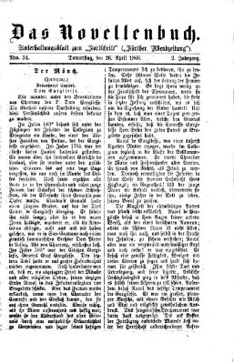 Das Novellenbuch (Der Fortschritt auf allen Gebieten des öffentlichen Lebens) Donnerstag 26. April 1866