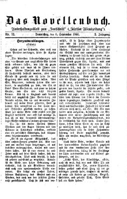 Das Novellenbuch (Der Fortschritt auf allen Gebieten des öffentlichen Lebens) Donnerstag 6. September 1866