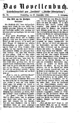 Das Novellenbuch (Der Fortschritt auf allen Gebieten des öffentlichen Lebens) Donnerstag 27. September 1866