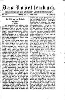 Das Novellenbuch (Der Fortschritt auf allen Gebieten des öffentlichen Lebens) Montag 1. Oktober 1866