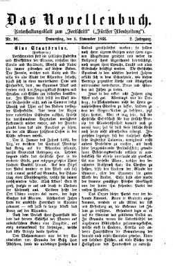 Das Novellenbuch (Der Fortschritt auf allen Gebieten des öffentlichen Lebens) Donnerstag 8. November 1866