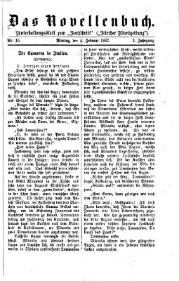 Das Novellenbuch (Der Fortschritt auf allen Gebieten des öffentlichen Lebens) Montag 4. Februar 1867