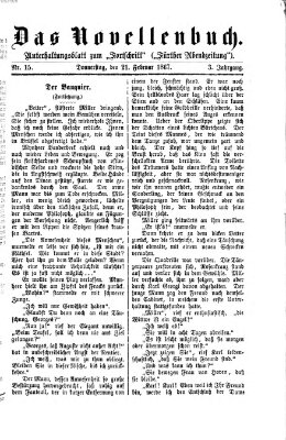 Das Novellenbuch (Der Fortschritt auf allen Gebieten des öffentlichen Lebens) Donnerstag 21. Februar 1867