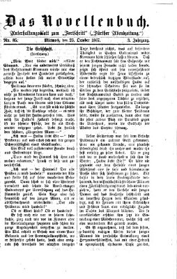 Das Novellenbuch (Der Fortschritt auf allen Gebieten des öffentlichen Lebens) Mittwoch 23. Oktober 1867