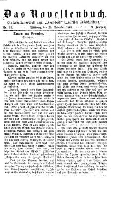 Das Novellenbuch (Der Fortschritt auf allen Gebieten des öffentlichen Lebens) Mittwoch 20. November 1867