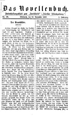 Das Novellenbuch (Der Fortschritt auf allen Gebieten des öffentlichen Lebens) Mittwoch 18. Dezember 1867