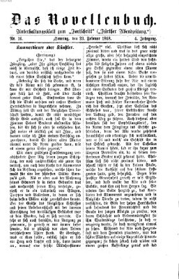 Das Novellenbuch (Der Fortschritt auf allen Gebieten des öffentlichen Lebens) Sonntag 23. Februar 1868