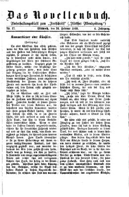 Das Novellenbuch (Der Fortschritt auf allen Gebieten des öffentlichen Lebens) Mittwoch 26. Februar 1868