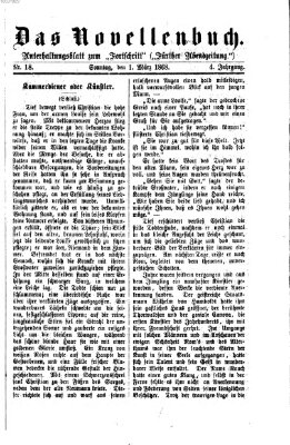 Das Novellenbuch (Der Fortschritt auf allen Gebieten des öffentlichen Lebens) Sonntag 1. März 1868