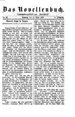 Das Novellenbuch (Der Fortschritt auf allen Gebieten des öffentlichen Lebens) Sonntag 19. April 1868