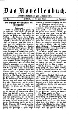 Das Novellenbuch (Der Fortschritt auf allen Gebieten des öffentlichen Lebens) Mittwoch 10. Juni 1868