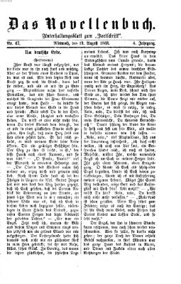 Das Novellenbuch (Der Fortschritt auf allen Gebieten des öffentlichen Lebens) Mittwoch 19. August 1868