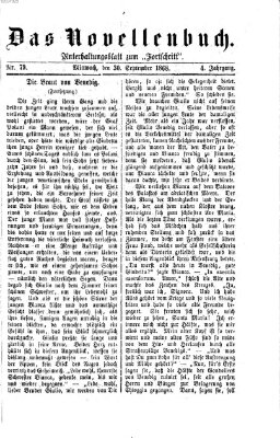 Das Novellenbuch (Der Fortschritt auf allen Gebieten des öffentlichen Lebens) Mittwoch 30. September 1868