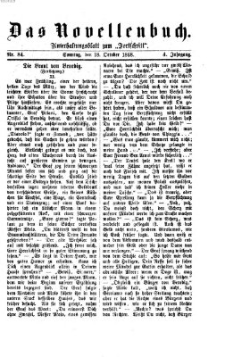 Das Novellenbuch (Der Fortschritt auf allen Gebieten des öffentlichen Lebens) Sonntag 18. Oktober 1868