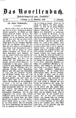 Das Novellenbuch (Der Fortschritt auf allen Gebieten des öffentlichen Lebens) Mittwoch 11. November 1868