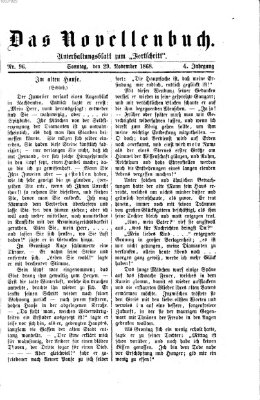 Das Novellenbuch (Der Fortschritt auf allen Gebieten des öffentlichen Lebens) Sonntag 29. November 1868