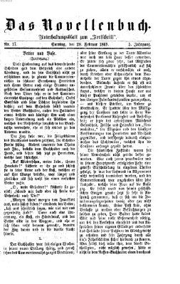 Das Novellenbuch (Der Fortschritt auf allen Gebieten des öffentlichen Lebens) Sonntag 28. Februar 1869