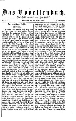 Das Novellenbuch (Der Fortschritt auf allen Gebieten des öffentlichen Lebens) Mittwoch 21. April 1869