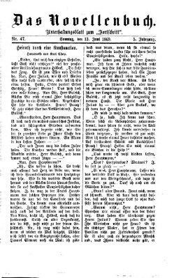 Das Novellenbuch (Der Fortschritt auf allen Gebieten des öffentlichen Lebens) Sonntag 13. Juni 1869