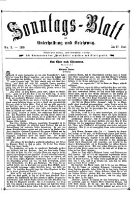 Sonntagsblatt zur Unterhaltung und Belehrung (Fürther Abendzeitung) Sonntag 27. Juni 1869