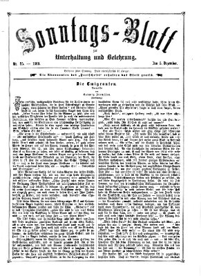 Sonntagsblatt zur Unterhaltung und Belehrung (Fürther Abendzeitung) Sonntag 5. Dezember 1869