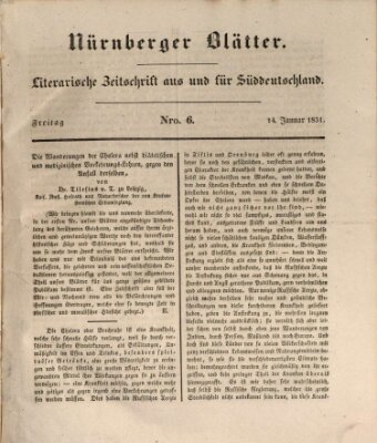 Nürnberger Blätter Freitag 14. Januar 1831