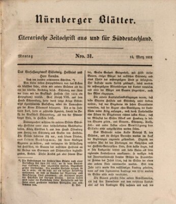 Nürnberger Blätter Montag 14. März 1831