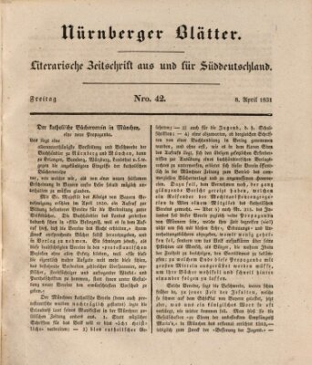 Nürnberger Blätter Freitag 8. April 1831