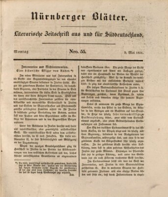 Nürnberger Blätter Montag 9. Mai 1831