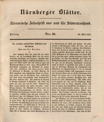 Nürnberger Blätter Freitag 20. Mai 1831