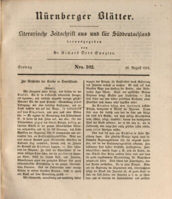 Nürnberger Blätter Freitag 26. August 1831