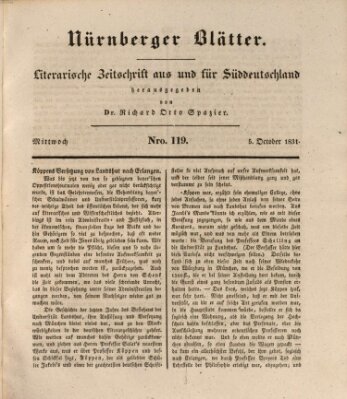 Nürnberger Blätter Mittwoch 5. Oktober 1831