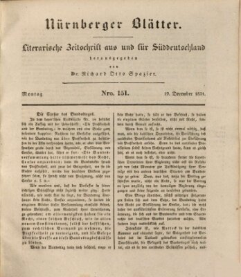 Nürnberger Blätter Montag 19. Dezember 1831