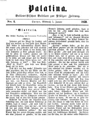 Palatina (Pfälzer Zeitung) Mittwoch 5. Januar 1859