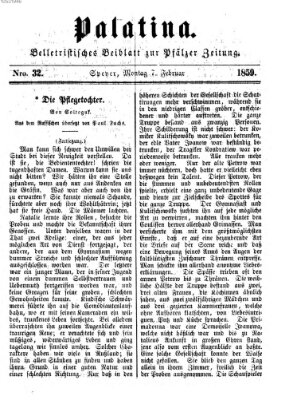 Palatina (Pfälzer Zeitung) Montag 7. Februar 1859