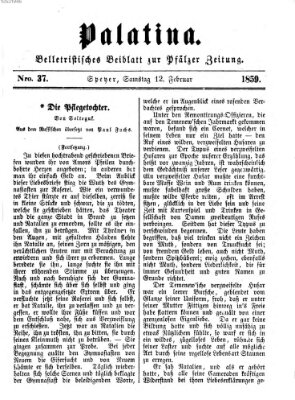 Palatina (Pfälzer Zeitung) Samstag 12. Februar 1859