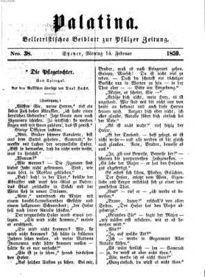 Palatina (Pfälzer Zeitung) Montag 14. Februar 1859