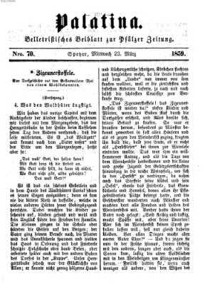 Palatina (Pfälzer Zeitung) Mittwoch 23. März 1859