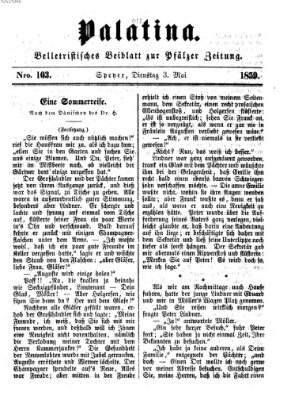 Palatina (Pfälzer Zeitung) Dienstag 3. Mai 1859