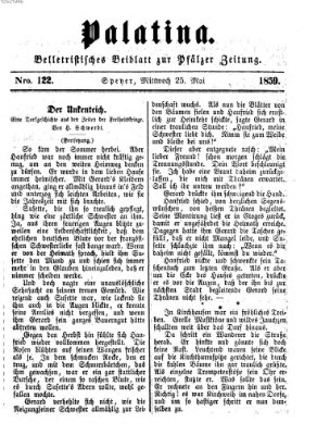 Palatina (Pfälzer Zeitung) Mittwoch 25. Mai 1859