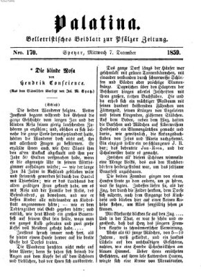 Palatina (Pfälzer Zeitung) Mittwoch 7. Dezember 1859