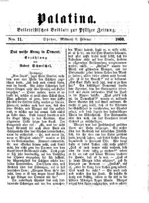 Palatina (Pfälzer Zeitung) Mittwoch 8. Februar 1860