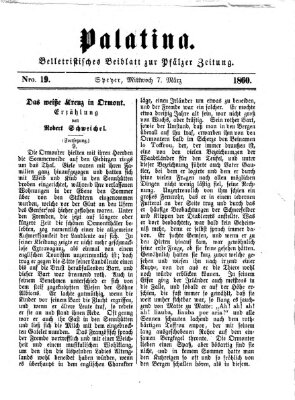 Palatina (Pfälzer Zeitung) Mittwoch 7. März 1860