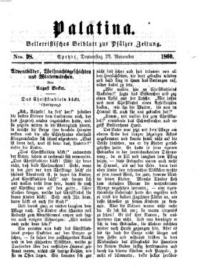 Palatina (Pfälzer Zeitung) Donnerstag 29. November 1860