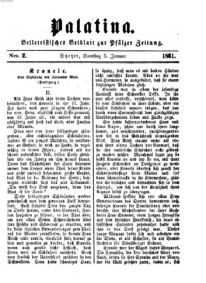 Palatina (Pfälzer Zeitung) Samstag 5. Januar 1861