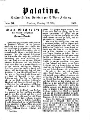 Palatina (Pfälzer Zeitung) Dienstag 12. März 1861