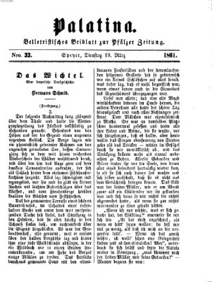 Palatina (Pfälzer Zeitung) Dienstag 19. März 1861